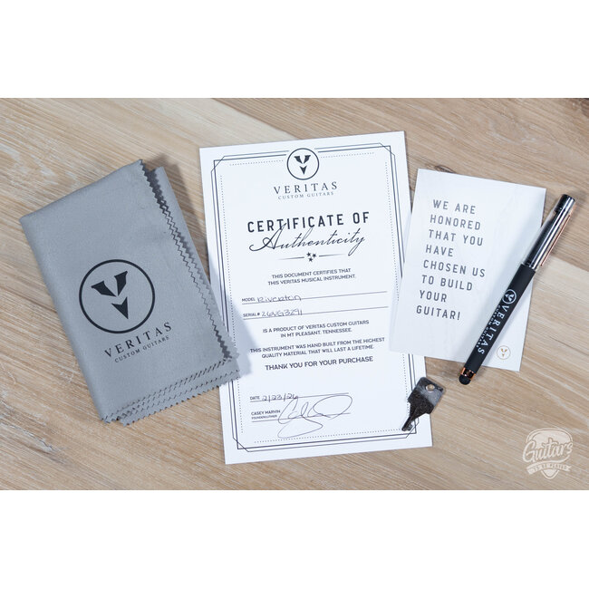 Veritas Riverton Bigsby Guitar w/ P-90s, Roasted Maple & RW Neck – Ocean Turquoise