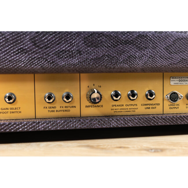 Magnatone SL-100 Slash Signature 100W  Tube Amp Head – Purple Python