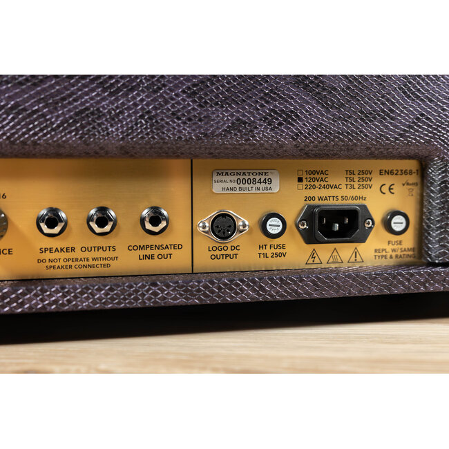 Magnatone SL-100 Slash Signature 100W  Tube Amp Head – Purple Python