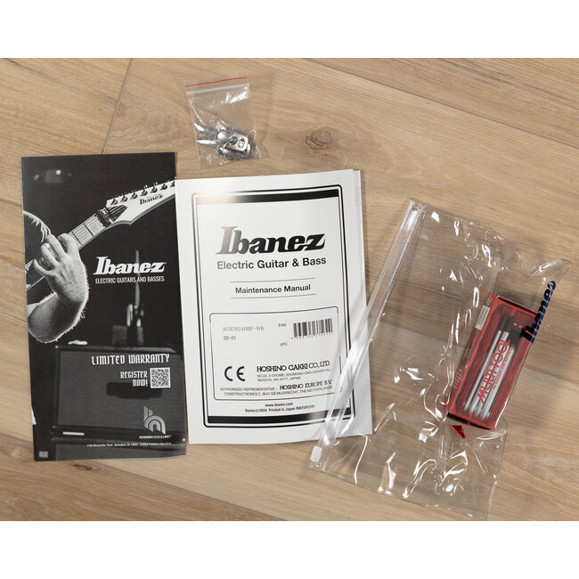 Ibanez RGR762AHBF Prestige 7-String Guitar w/ Case – Weathered Black