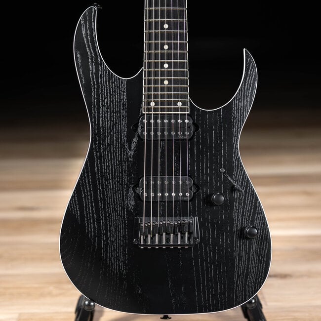 Ibanez RGR762AHBF Prestige 7-String Guitar w/ Case – Weathered Black