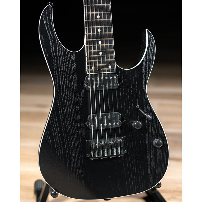 Ibanez RGR762AHBF Prestige 7-String Guitar w/ Case – Weathered Black