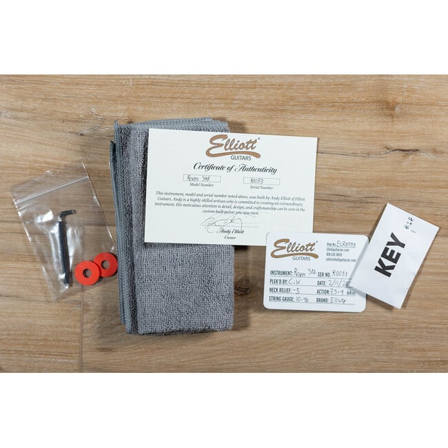 Elliott Raven Standard Spruce Top Semi-Hollow Guitar – Ruby Red Slipper