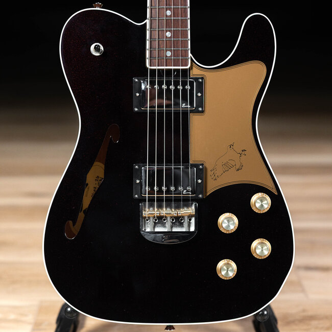 Elliott Raven Standard Spruce Top Semi-Hollow Guitar – Ruby Red Slipper