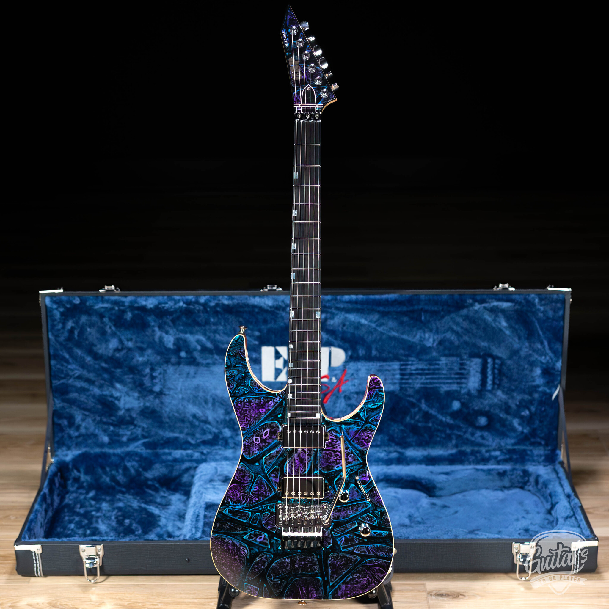 ESP USA M-II NTB Neck Thru Floyd Rose w/ Seymour Duncans –Ghost