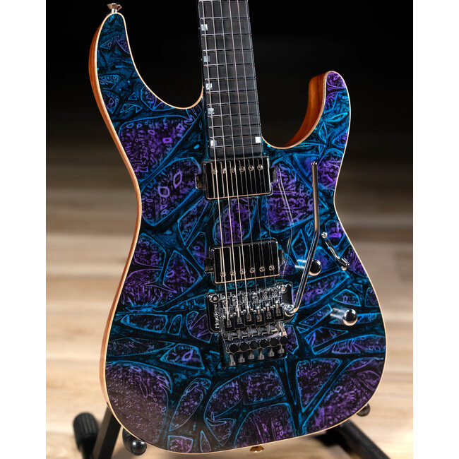 ESP USA M-II NTB Neck Thru Floyd Rose w/ Seymour Duncans –Ghost Flame