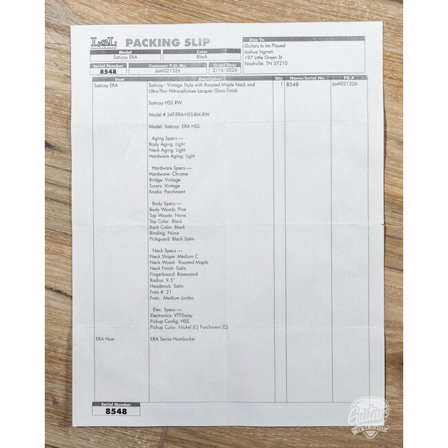 LsL Instruments Saticoy ERA HSS w/ LsL Pickups – Black