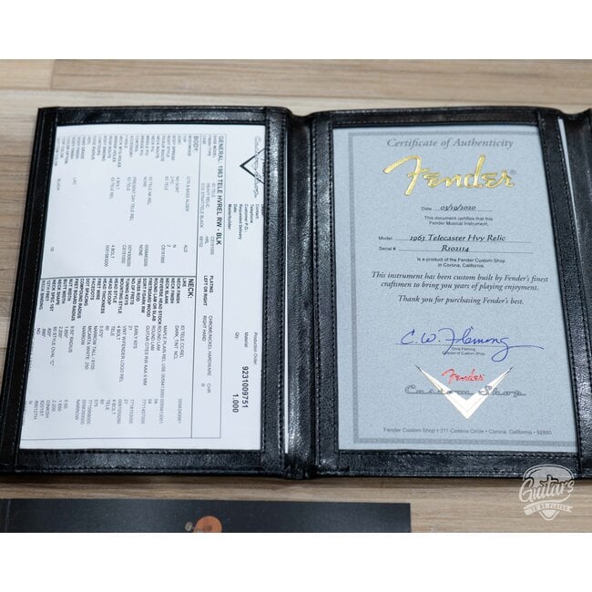 2020 Fender Custom Shop '63 Telecaster Heavy Relic – Black