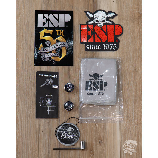 ESP E-II Eclipse BB Bold Binding EMG Guitar w/ Case – Black Satin (B-stock)