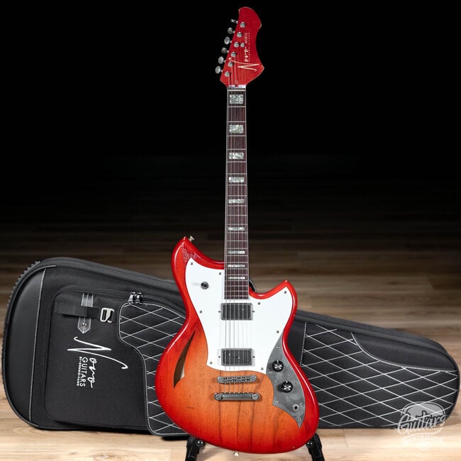 Novo Signature Miris HS Semi-Hollow Guitar w/ Lollar Novel T's – Fire Glow