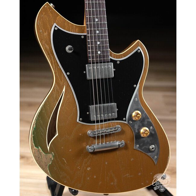 Novo Custom Miris H2 Semi-Hollow 24.75" Scale w/ Fralin Pure PAF's – Gold Top