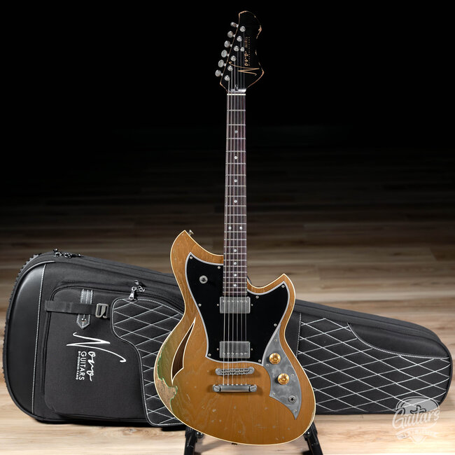 Novo Custom Miris H2 Semi-Hollow 24.75" Scale w/ Fralin Pure PAF's – Gold Top