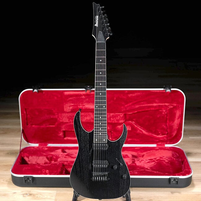 Ibanez RGR762AHBF Prestige 7-String Guitar w/ Case – Weathered Black