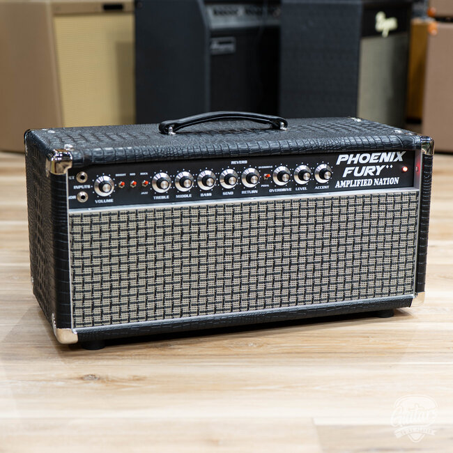 Amplified Nation Phoenix Fury 50W Head – Black Croc w/ Large Check Grill