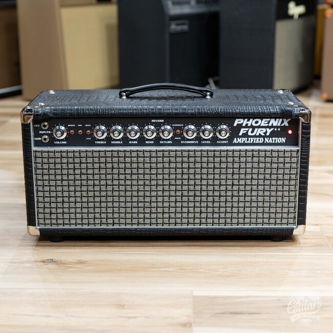 Amplified Nation Phoenix Fury 50W Head – Black Croc w/ Large Check Grill