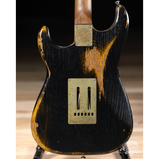 Paoletti Alfa Loft P-90/SS Maple Neck “Stratospheric” S-Style – Gold-Black