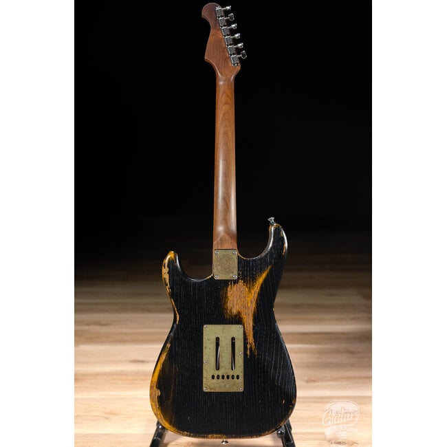 Paoletti Alfa Loft P-90/SS Maple Neck “Stratospheric” S-Style – Gold-Black