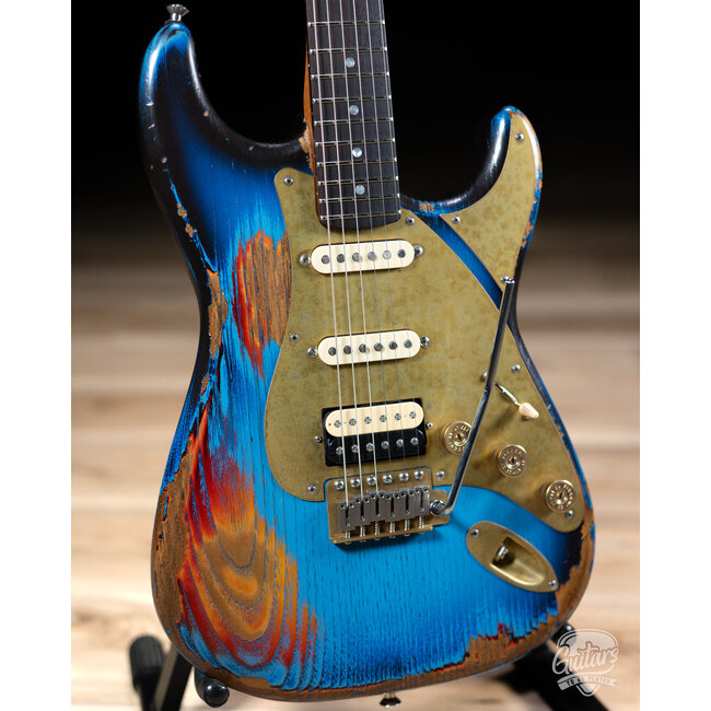 Paoletti Alfa Loft HSS Ebony Fretboard “Stratospheric” S-Style – Heavy Deep Blue