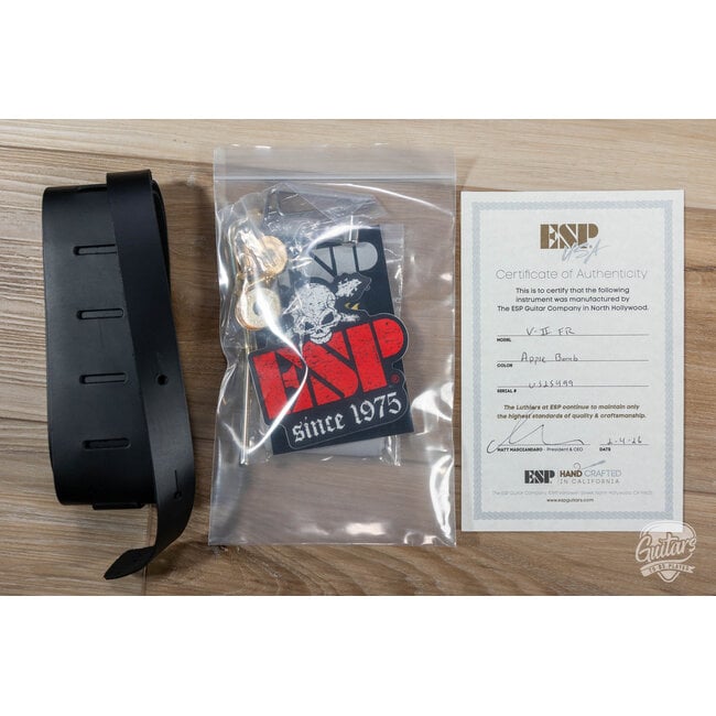 ESP USA V-II NTB FR Floyd Rose Seymour Duncan Guitar – Apple Bomb