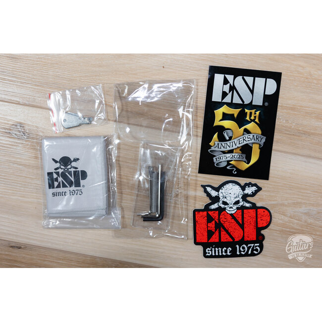 ESP LTD Alexi Laiho Arrowhead 20th Anniversary Guitar – Black w/Yellow Pinstripe