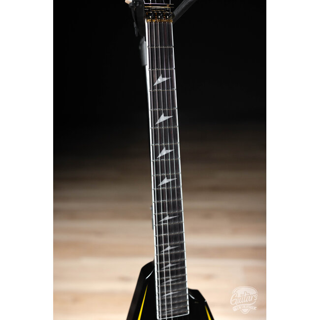 ESP LTD Alexi Laiho Arrowhead 20th Anniversary Guitar – Black w/Yellow Pinstripe