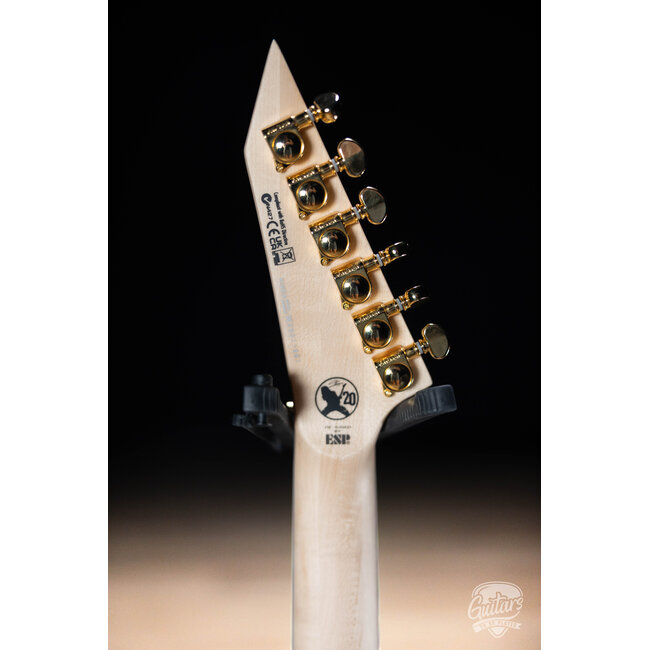 ESP LTD Alexi Laiho Arrowhead 20th Anniversary Guitar – Black w/Yellow Pinstripe