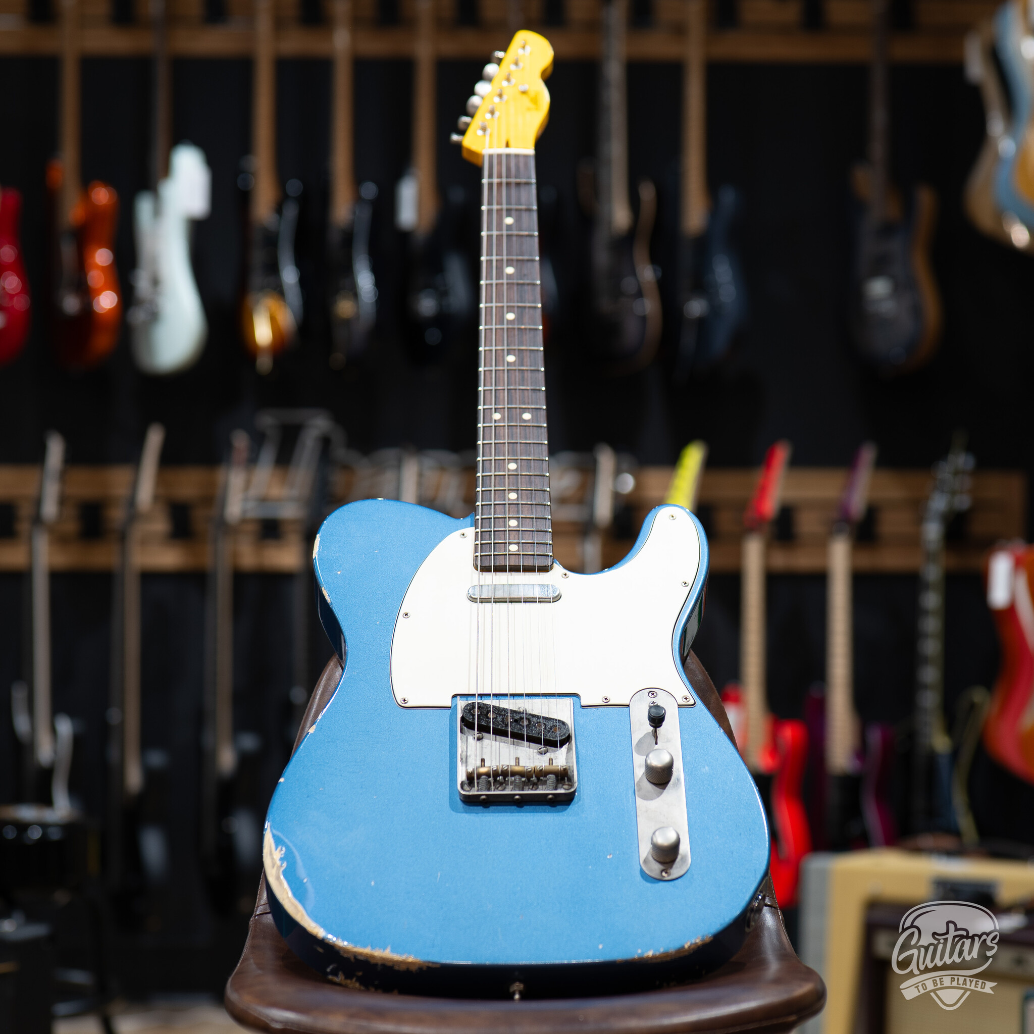 2017 LsL Instruments Custom Aged T-Bone w/ Case - Lake Placid Blue