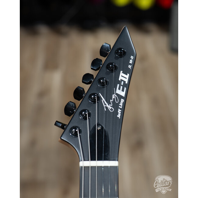 ESP E-II JL-1 Jeff Ling Signature M-II NT Guitar w/ Case – Black Satin (B-stock)