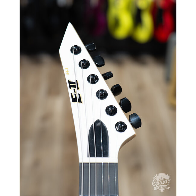 ESP E-II M-I NT Neck Thru Fishman Guitar w/ Case – Snow White (B-stock)