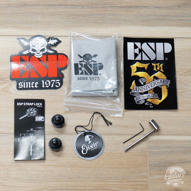 ESP E-II Horizon NT-7B Hipshot 7-String Baritone w/ Case – Black Satin (B-stock)