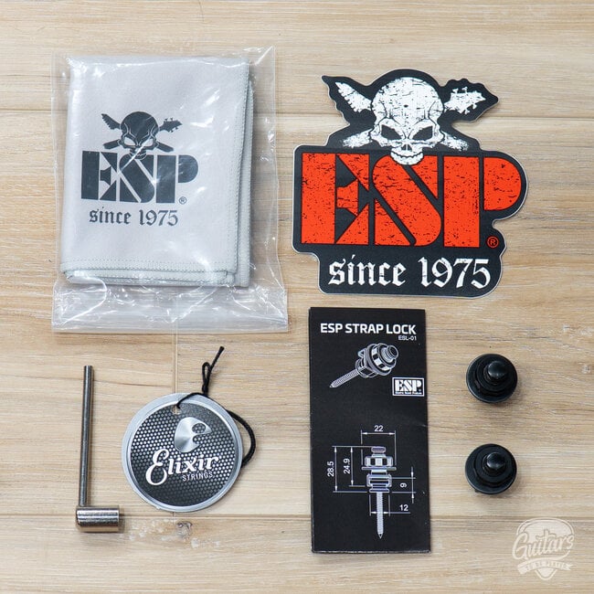 ESP E-II M-I NT Neck Thru EMG Guitar w/ Case – Black Satin (B-Stock)