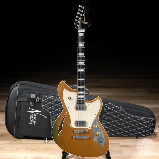 Novo Custom Miris H2 Ebony FB & 24.75" Scale w/ Fralin Pure PAF's – Gold Top