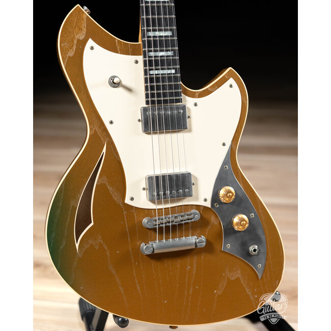 Novo Custom Miris H2 Ebony FB & 24.75" Scale w/ Fralin Pure PAF's – Gold Top