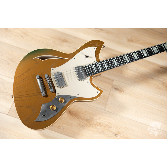 Novo Custom Miris H2 Ebony FB & 24.75" Scale w/ Fralin Pure PAF's – Gold Top