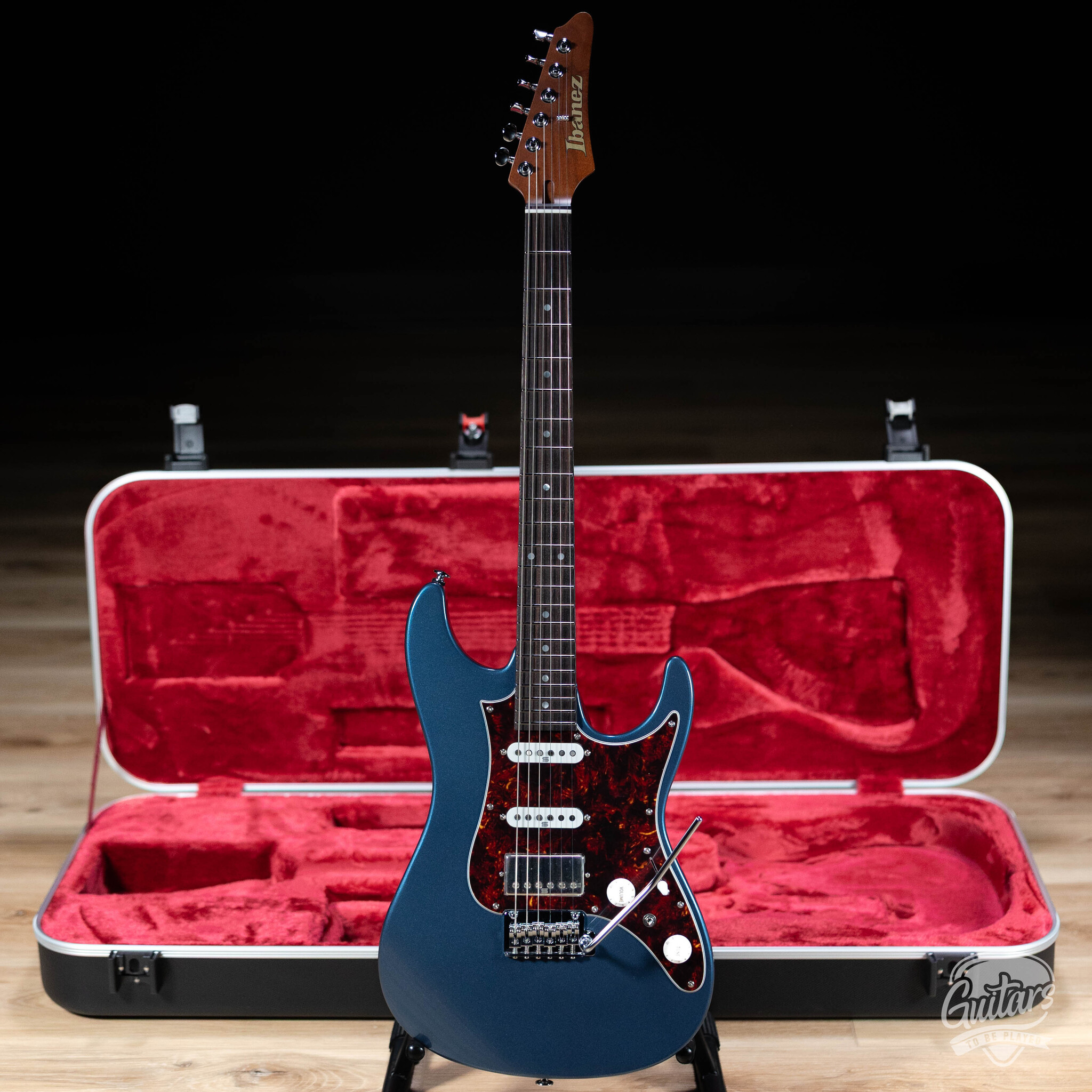 ギター IBANEZ AZ2204N Prestage GF1 Ibanez AZ2204N Prestige HSS Guitar w/ Case – Prussian Blue