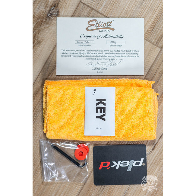 Elliott Raven Standard Spruce Top Semi-Hollow Guitar – Ruby Red Slipper