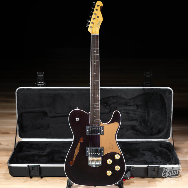 Elliott Raven Standard Spruce Top Semi-Hollow Guitar – Ruby Red Slipper