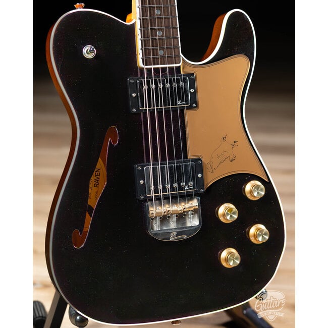 Elliott Raven Standard Spruce Top Semi-Hollow Guitar – Ruby Red Slipper