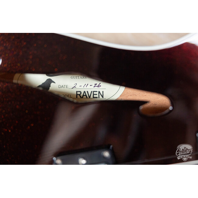 Elliott Raven Standard Spruce Top Semi-Hollow Guitar – Ruby Red Slipper