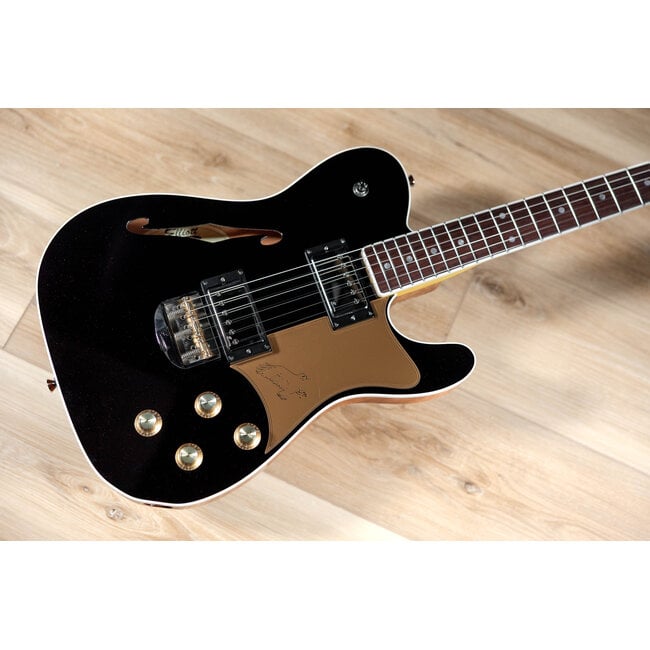 Elliott Raven Standard Spruce Top Semi-Hollow Guitar – Ruby Red Slipper