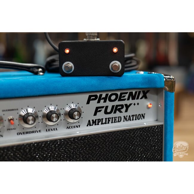 Amplified Nation Phoenix Fury 50W Skyliner Head & EV 112 Cab – Turquoise Suede