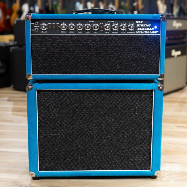 Amplified Nation Six String Sustain 100W Head & 112 EVM12L Cab – Turquoise Suede