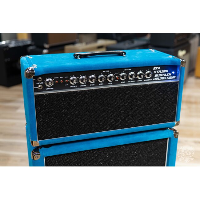 Amplified Nation Six String Sustain 100W Head & 112 EVM12L Cab – Turquoise Suede