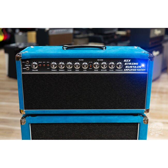 Amplified Nation Six String Sustain 100W Head & 112 EVM12L Cab – Turquoise Suede
