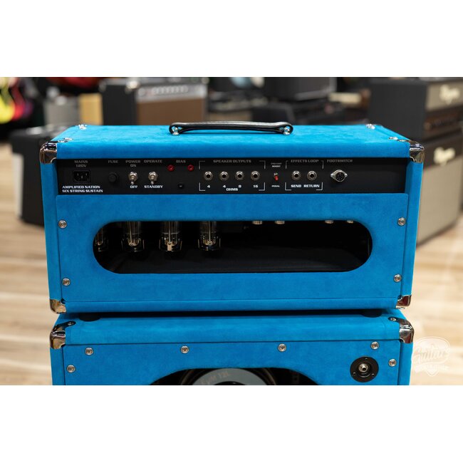 Amplified Nation Six String Sustain 100W Head & 112 EVM12L Cab – Turquoise Suede