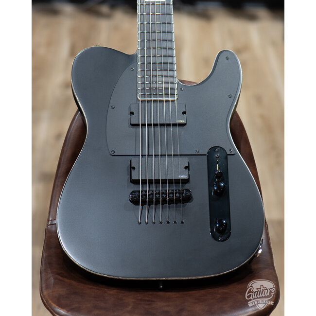 ESP E-II T-B7 7-String Baritone w/ Case – Black Satin (Demo)