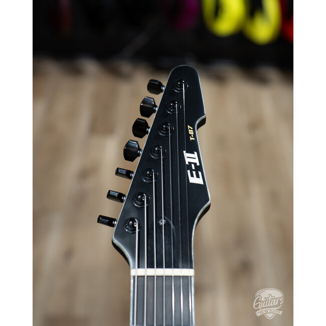 ESP E-II T-B7 7-String Baritone w/ Case – Black Satin (Demo)