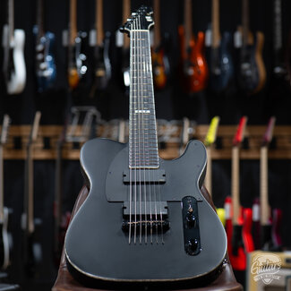 Used ESP E-II T-B7 7-String Baritone w/ Case – Black Satin (Demo)