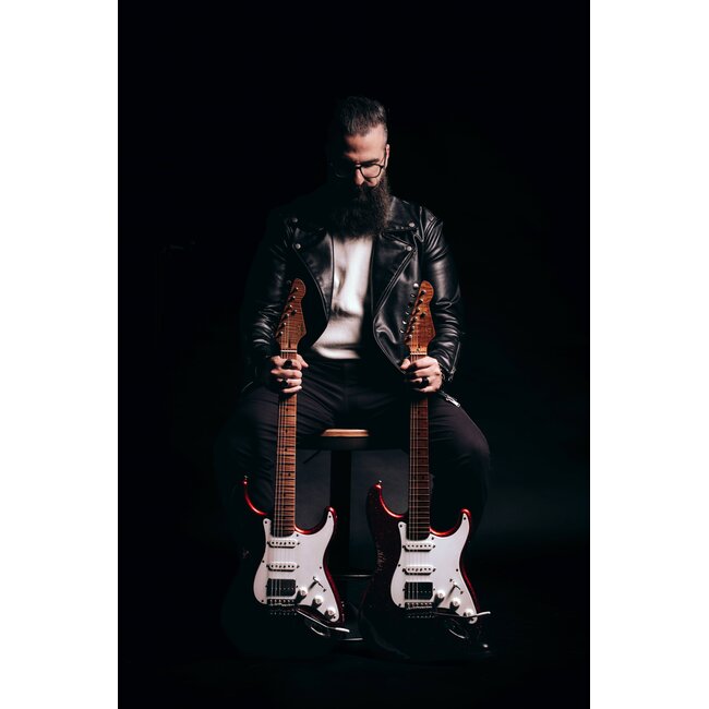 LsL Instruments Buddy Blues Signature Saticoy HSS – Candy Apple Red Sparkle