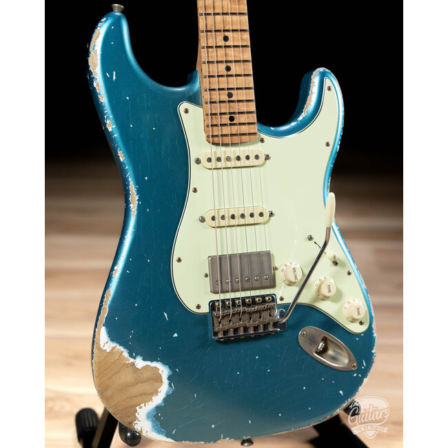 Xotic XSC-2 Swamp Ash HSS S-Style w/ Roasted Flame Maple Neck – Lake Placid Blue